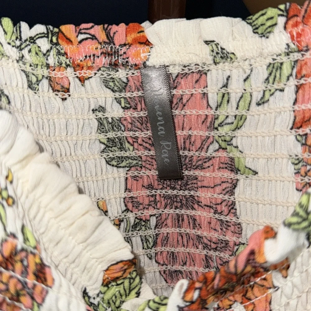 Floral White and Pink Maxi Dress - Picture 2 of 4